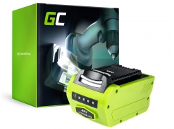 Green Cell® Battery (4Ah 40V) G-MAX 40V 29717 29727 G40B2 G40B4 for GreenWorks 40V Series 20077 20117 1301507 2500207 2504807