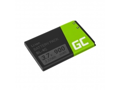 Battery Green Cell BL-4C for Nokia 1661 X2 6101 6102 6103 6125 6131 6136 6170 6230 6260 6300 3.7V 850mAh