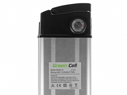 GC® E-BIKE Battery 36V 10Ah Accumulator Pedelec Rear Rack with Li-Ion Panasonic Cells LOCO E-BIKE-De Desiknio Flayer 