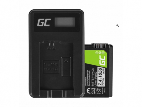 Green Cell ® Battery FW50 and Charger BC-TRW for Sony Alpha A7, A7 II, A7R, A7R II, A7S, A7S II, A5000, A5100, A6000, A6300