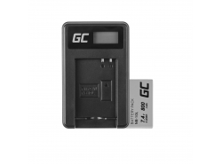 Green Cell ® Battery NB-10L and charger for Canon PowerShot G15, G16, G1X, G3X, SX40 HS, SX40HS, SX50 HS, SX60 HS 7.4V 800mAh