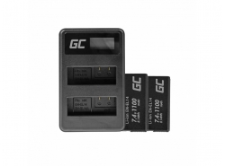 Green Cell ® 2xBattery EN-EL14 and Charger MH-24 for Nikon D3200, D3300, D5100, D5200, D5300, D5500 P7000, P7700