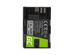 Green Cell ® Battery LP-E6 for Canon EOS 70D, 5D Mark II/ III, 80D, 7D Mark II, 60D, 6D, 7D 7.4V 1600mAh