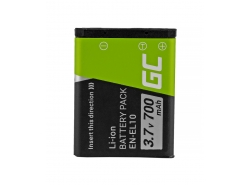 Green Cell ® Battery EN-EL10 for Nikon Coolpix S60, S80, S200, S210, S220, S500, S520, S3000 3.7V 700mAh