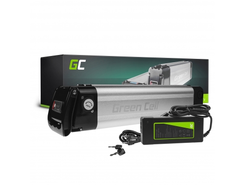 Green Cell E-bike Battery 24V 8Ah 192Wh Silverfish Ebike 2 Pin for Prophete, Mifa with Charger