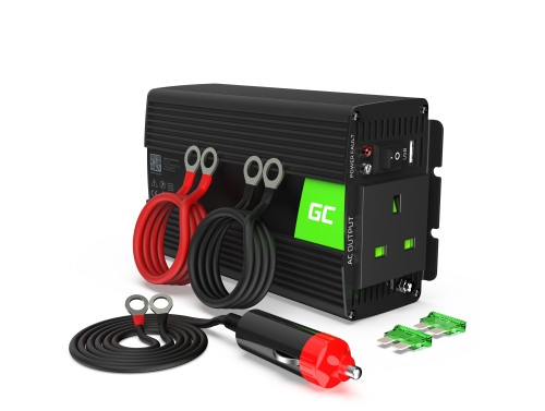 Green Cell® Car Power Inverter Converter 24V to 230V Pure sine 300W/600W with USB