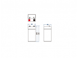 AGM Battery Lead Acid 4V 4Ah Maintenance-free for cash registers and scales