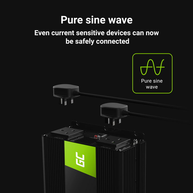 Green Cell® Power Inverter 12V to 230V Pure sine 2000W/3000W