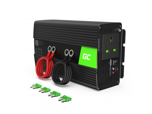 Green Cell® Car Power Inverter Converter 24V to 230V Pure sine 1000W/2000W with USB