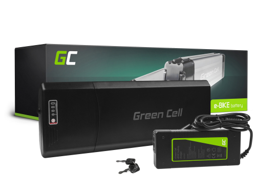 Green Cell E-bike Battery 36V 10.4Ah 374Wh Rear Rack Ebike 5 Pin for Mifa, Zündapp with Charger