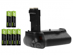 Grip Green Cell BG-E14H + 6x AA rechargeable batteries R6 2600mAh for the Canon EOS 70D 80D camera