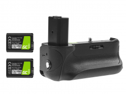 Grip Green Cell VG-A6300RC + 2x Battery NP-FW50 1050mAh 7.4V for the Sony A6000 A6300 camera