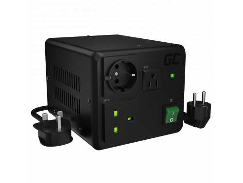 Voltage converter transformer Green Cell 110V ⇄ 230V 800W / 1000W EU UK USA