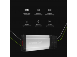 Accumulator Battery Green Cell Rear Rack 36V 8.8Ah 317Wh for Electric Bike E-Bike Pedelec
