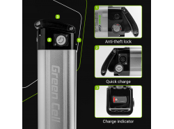 Accumulator Battery Green Cell Silverfish 24V 8.8Ah 211Wh for Electric Bike E-Bike Pedelec
