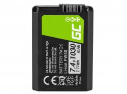 Battery Green Cell ® NP-FW50 for cameras Sony Alpha A7 A7S A7R A5000 A5100 A6000 A6300 A6500 RX10 II/III NEX-3, 7.4V 1030mAh