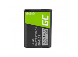 Battery Green Cell ® EN-EL23 ENEL23 for cameras Nikon Coolpix P600 P610 B700 P900 S810C, Full Decoded  3.8V 1700mAh