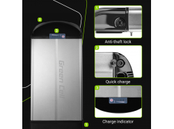 E-Bike Akku 48V 20Ah Li-Ion Rear Rack Batterie mit Ladegerät Green Cell®