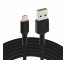 Cable Micro USB 1,2m LED Green Cell Ray with fast charging, Ultra Charge, Quick Charge 3.0