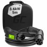 Green Cell Cable Type 1 3.6kW 16A 16.4 ft 1-Phase for charging C-Zero, Focus Electric, Soul EV, Outlander PHEV, e-NV200