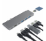 Adapter HUB USB-C Green Cell 8 in 1 (Thunderbolt 3 HDMI USB SD microSD) for MacBook Pro 13
