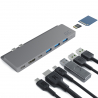 Adapter HUB USB-C Green Cell 8 in 1 (Thunderbolt 3 HDMI USB SD microSD) for MacBook Pro 13