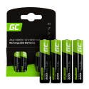 4x AAA batteries rechargeable 800mAh HR03 Green Cell