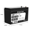 Green Cell® AGM 12V 7.2Ah VRLA Battery deep cycle toys for kids alarm systems for toy vehicles toy car