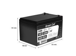 Green Cell ® Gel Battery AGM 12V 12Ah