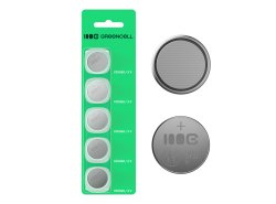 5x lithium battery CR1620 CR 1620 3V 70mAh Greencell button cell Blister