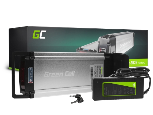 Green Cell E-bike Battery 36V 12Ah 432Wh Rear Rack Ebike 4 Pin with Charger
